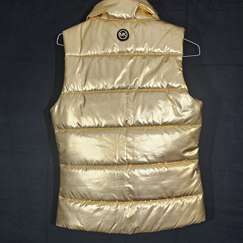 Michael Kors gold puffer vest - Picture 2 of 3